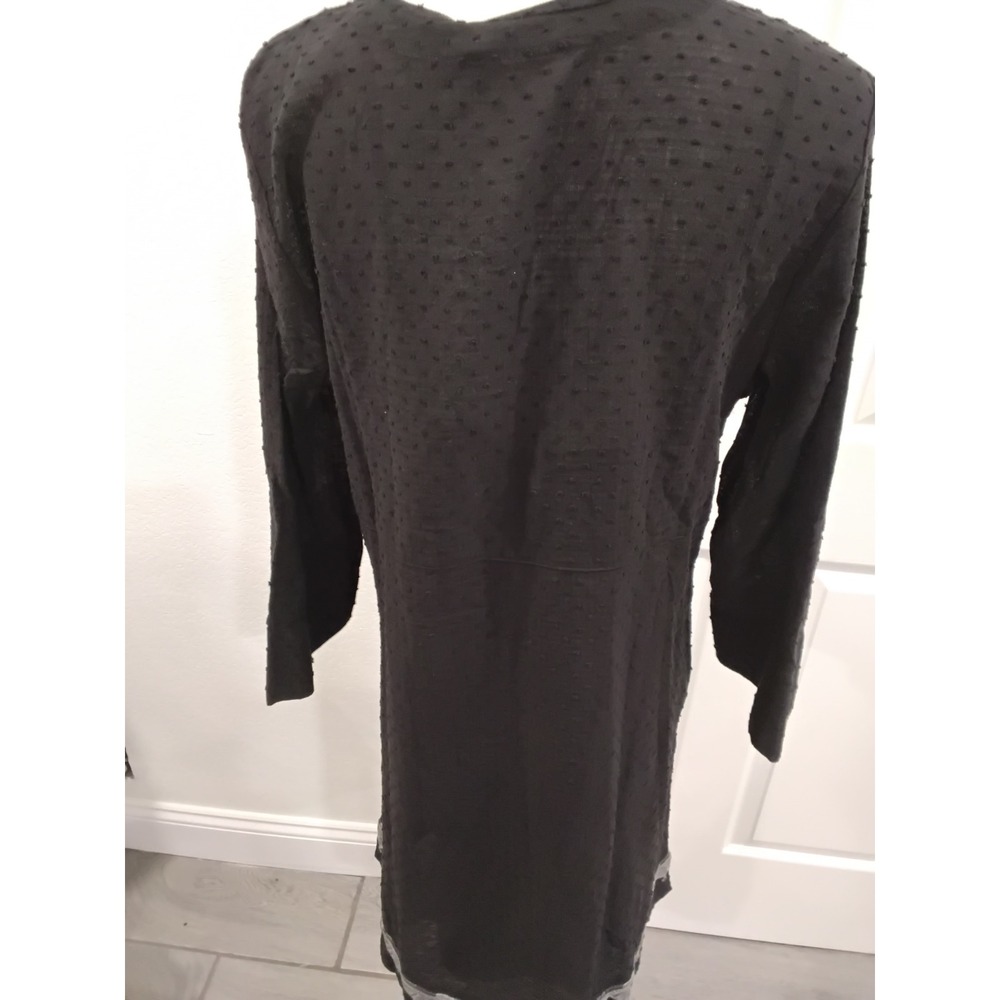 NWT Calme by JOHNNY WAS DOBBY PRINCESS DRESS Embroidered Cotton Blend‎ Midi-M - Picture 5 of 8